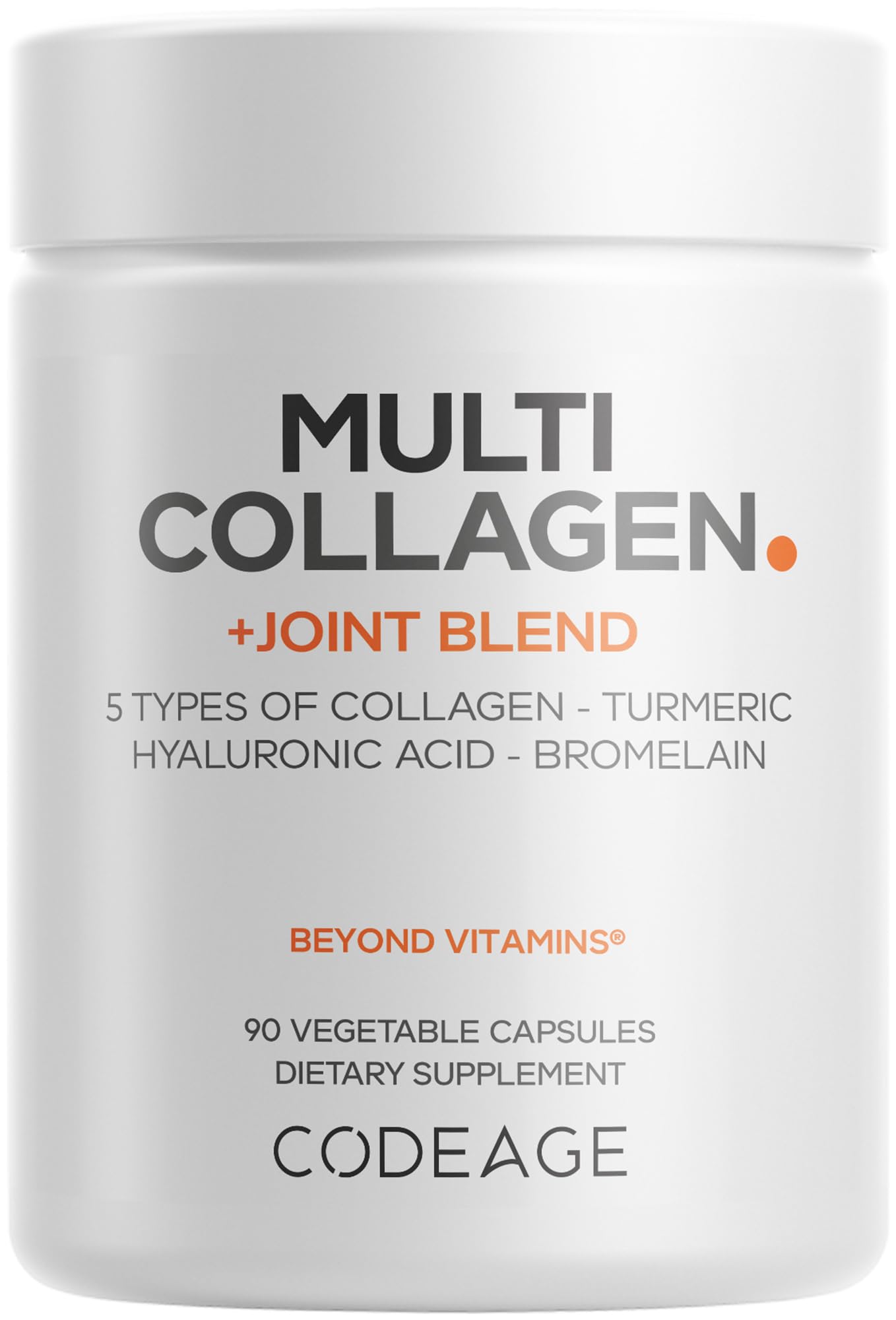 Codeage Multi Collagen Protein + Joint Blend Supplement, Hyaluronic Acid, Bromelain, Turmeric, Ginger, Boswellia, Astaxanthin - Hydrolyzed Bovine Collagen Codeage buy supplements canada