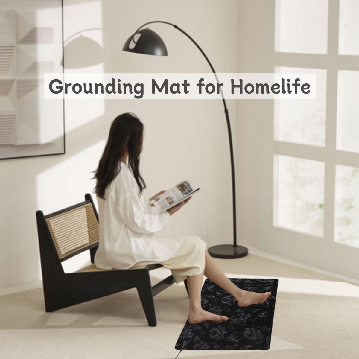LOSUVERO Grounding Mat for Bed, 33.5x23.5Floral Printed Grounding Pad for Health Therapy, Efficient Sleep LOSUVERO buy supplements canada