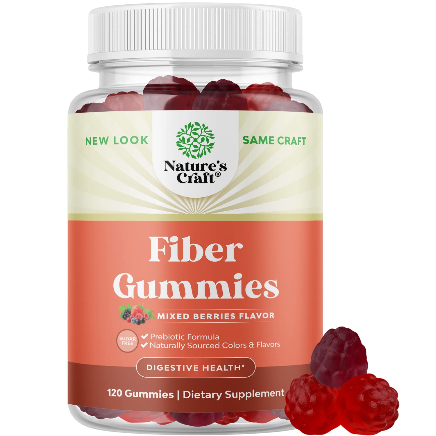 Sugar Free Fiber Gummies for Adults - High Fiber Supplement Gummies Vitamins for Adults Natures Craft buy supplements canada