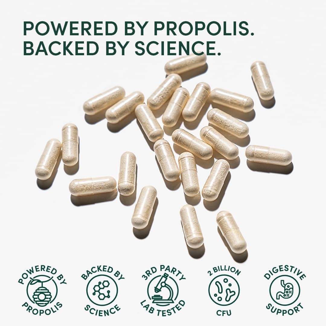 Beekeeper's Naturals Complete Gut Health, 3-in-1 Prebiotic, Postbiotic, Probiotics for Digestive Health & Bloating Relief for Women & Men, Propolis Powered, Gluten-Free Vegan Capsules, 28ct Beekeeper's Naturals buy supplements canada