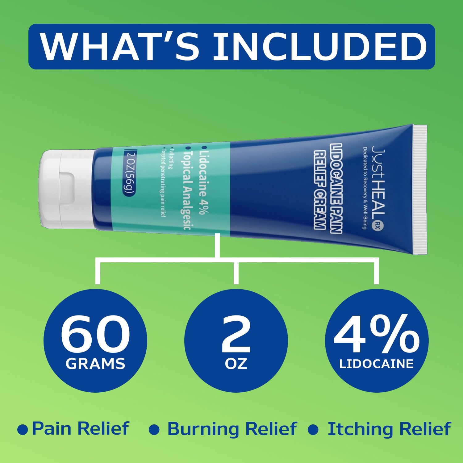 JustHeal RX Lidocaine Cream for Hemorrhoids | 2 OZ Tube – Fast-Acting 4% Lidocaine Numbing Cream & Topical Analgesic Cream for Anorectal Itch Relief | OTC Lidocaine Cream Maximum Strength JustHeal RX buy supplements canada