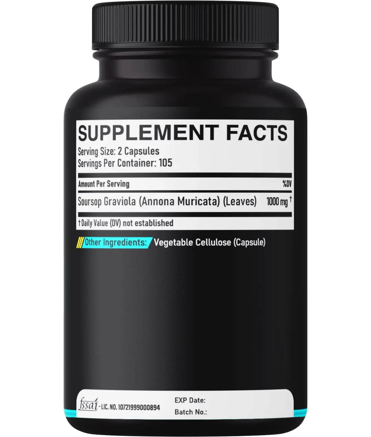 Soursop Graviola Leaves Capsules - Soursop Fruit Advanced - 210 Counts for 105 Servings DEDICAD buy supplements canada