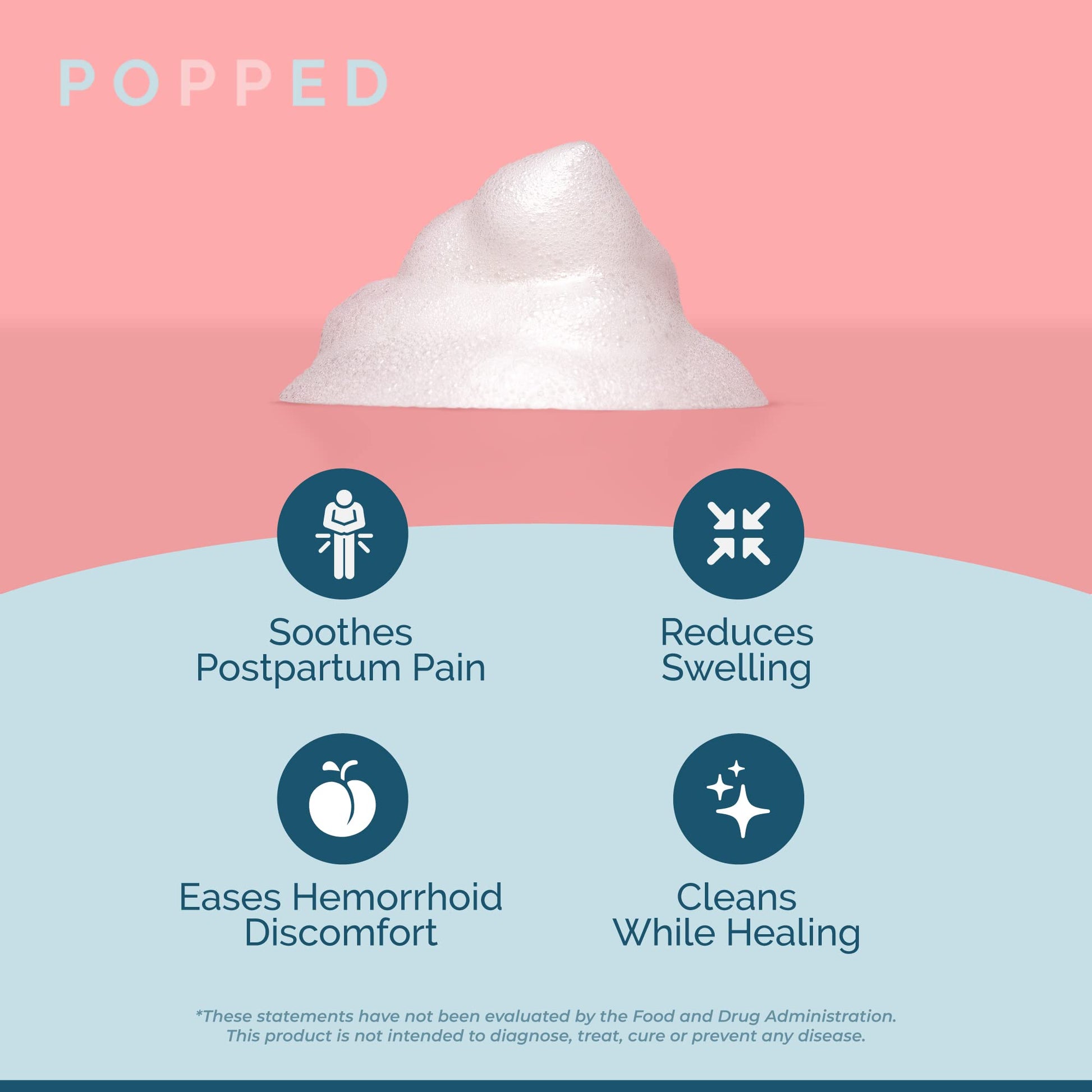 POPPED Witch Hazel Foam with Aloe (5 fl oz) | Perineal Healing Foam for Postpartum Care | Relieves Pain, Hemorrhoids, and Swelling After Birth | Postpartum Essential POPPED buy supplements canada