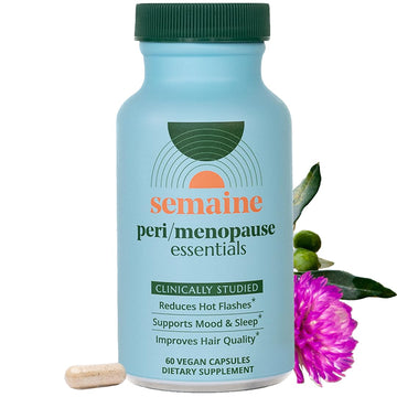 Semaine Peri/Menopause Essentials, 60 Ct. - Fuller Hair, No More Hot Flashes, Hormone Balance, Better Sleep & More - Clinically-Studied, Non-Hormonal Formula Semaine buy supplements canada