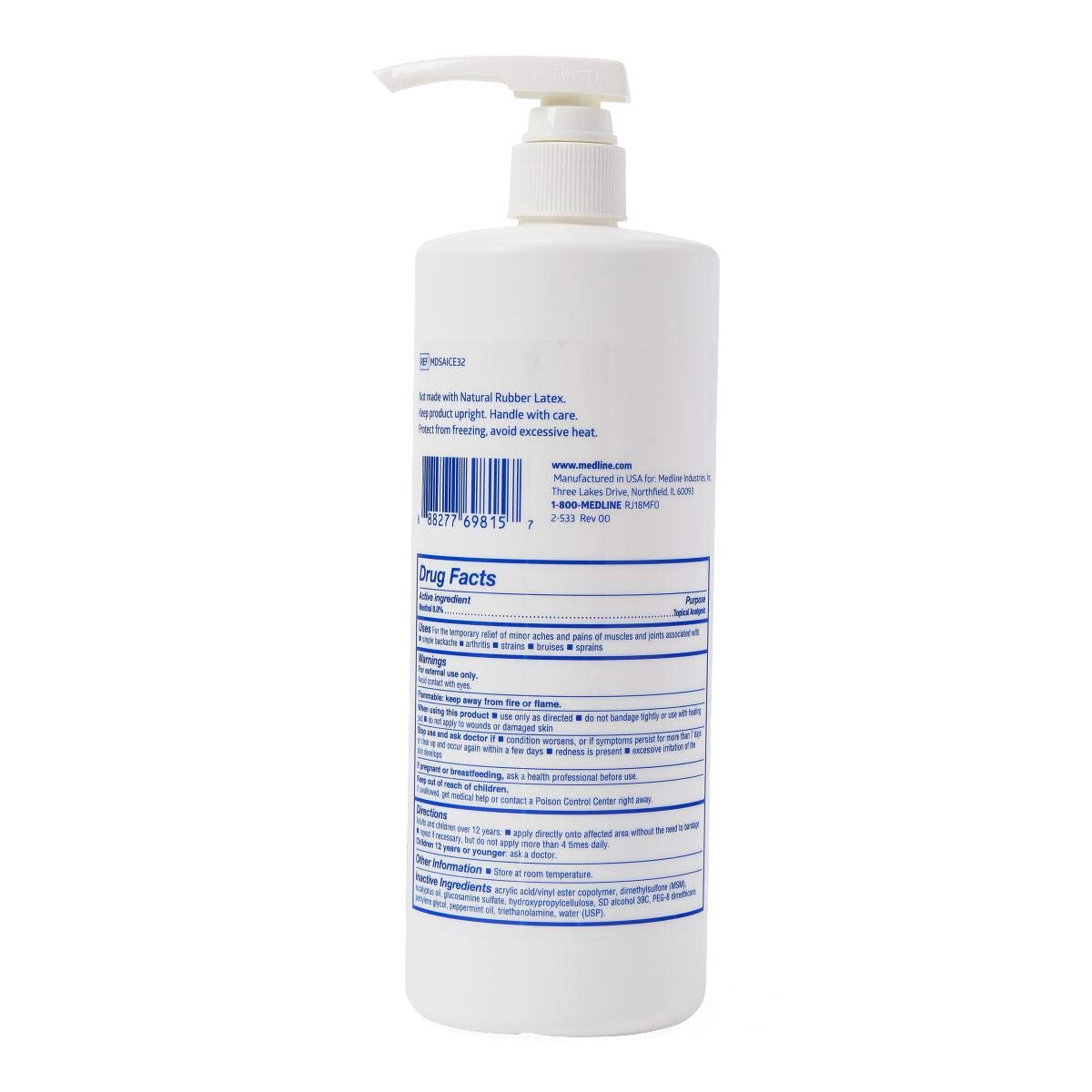 Medline ActivICE Topical Pain Reliever 32 oz Medline buy supplements canada