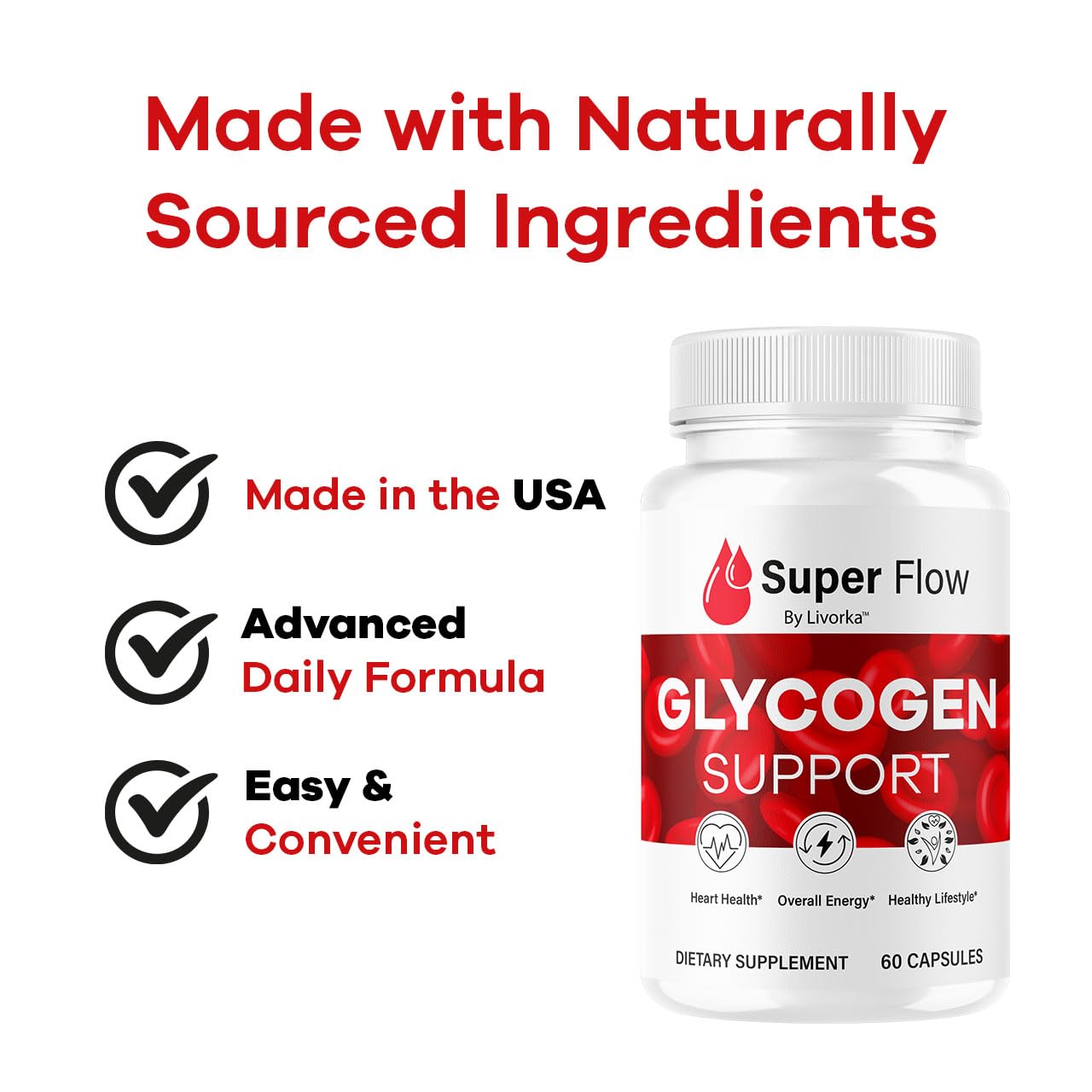 (2 Pack) Super Flow Glycogen Capsules - Official SuperFlow Advanced Glycogen Support Pills - Maximum Strength, Natural Formula Vitamins for Overall Health & Wellness Reviews, 120 Capsules for 2 Months LIVORKA buy supplements canada