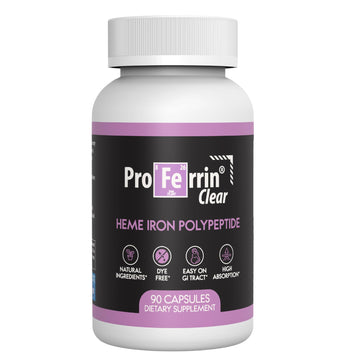 Proferrin Clear Heme Iron Supplement, 90 Capsules- Superior Absorption, Easy on The Gut, Natural, Made in The US Proferrin buy supplements canada