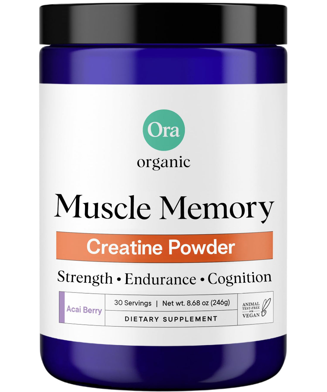 Ora Organic Creatine Monohydrate Powder - German-Sourced Creavitalis for Strength, elevATP for Energy, D-Ribose & Taurine for Recovery - Creatine for Women & Men - Acai Berry Flavor, 30 Servings Ora Organic buy supplements canada