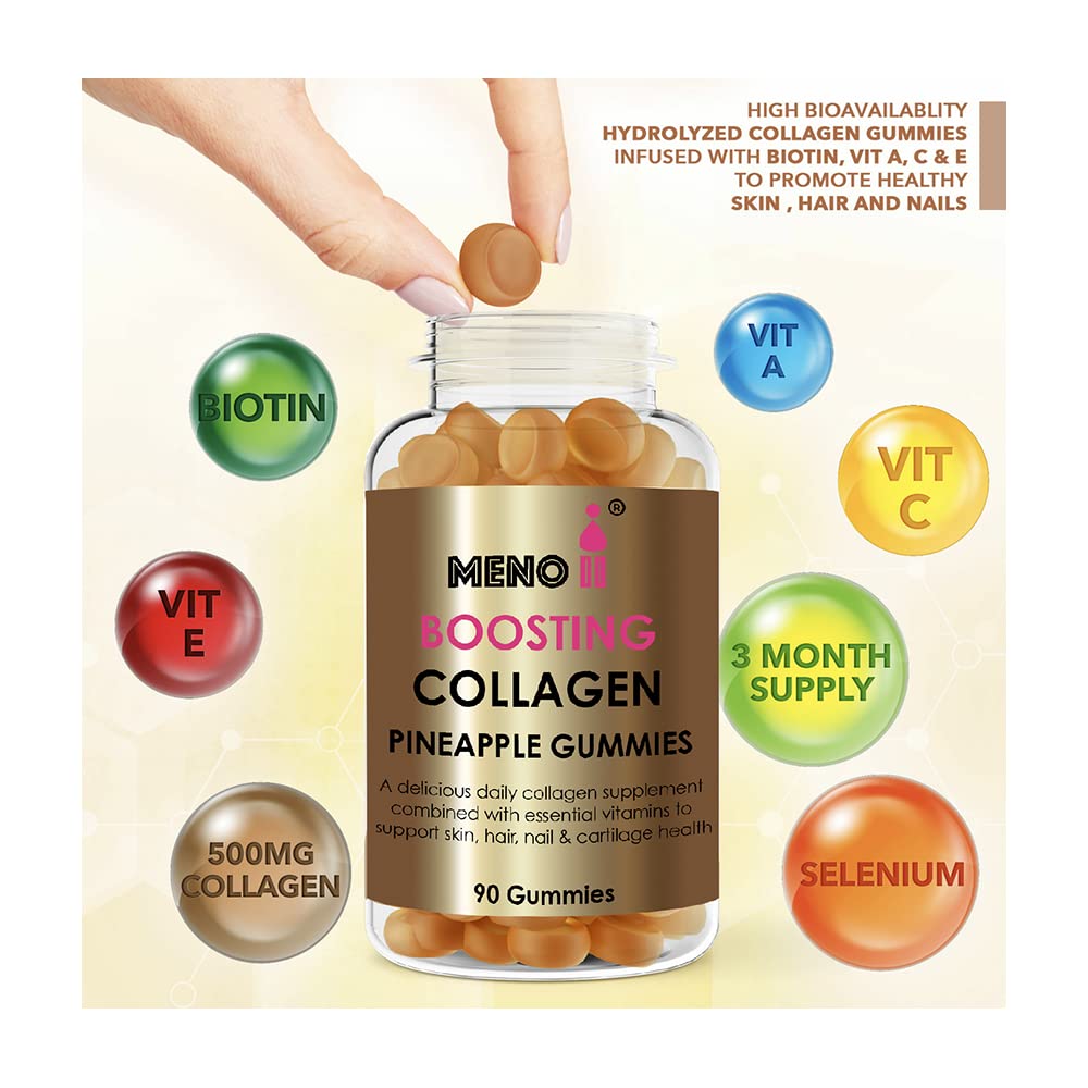 Meno® Boosting Collagen Natural Pineapple 90 Gummies Meno II buy supplements canada