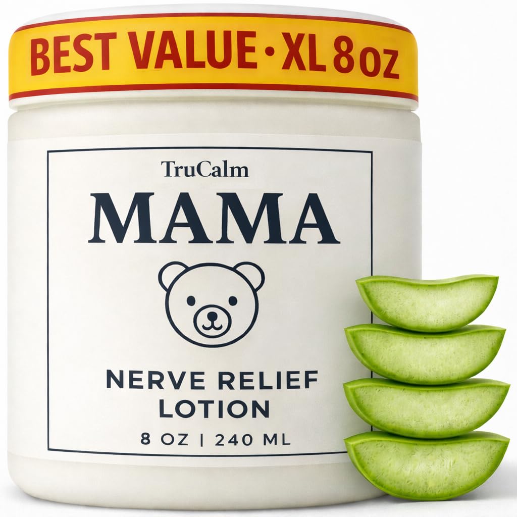 Mama Lotion – Neuropathy Nerve Relief Cream with Magnesium Chloride - Maximum Strength Comfort for Feet, Hands, Legs, Toes - Fast-Absorbing and Non-Greasy Formula for Food and Leg Comfort - 8 Oz TruCalm Mama buy supplements canada