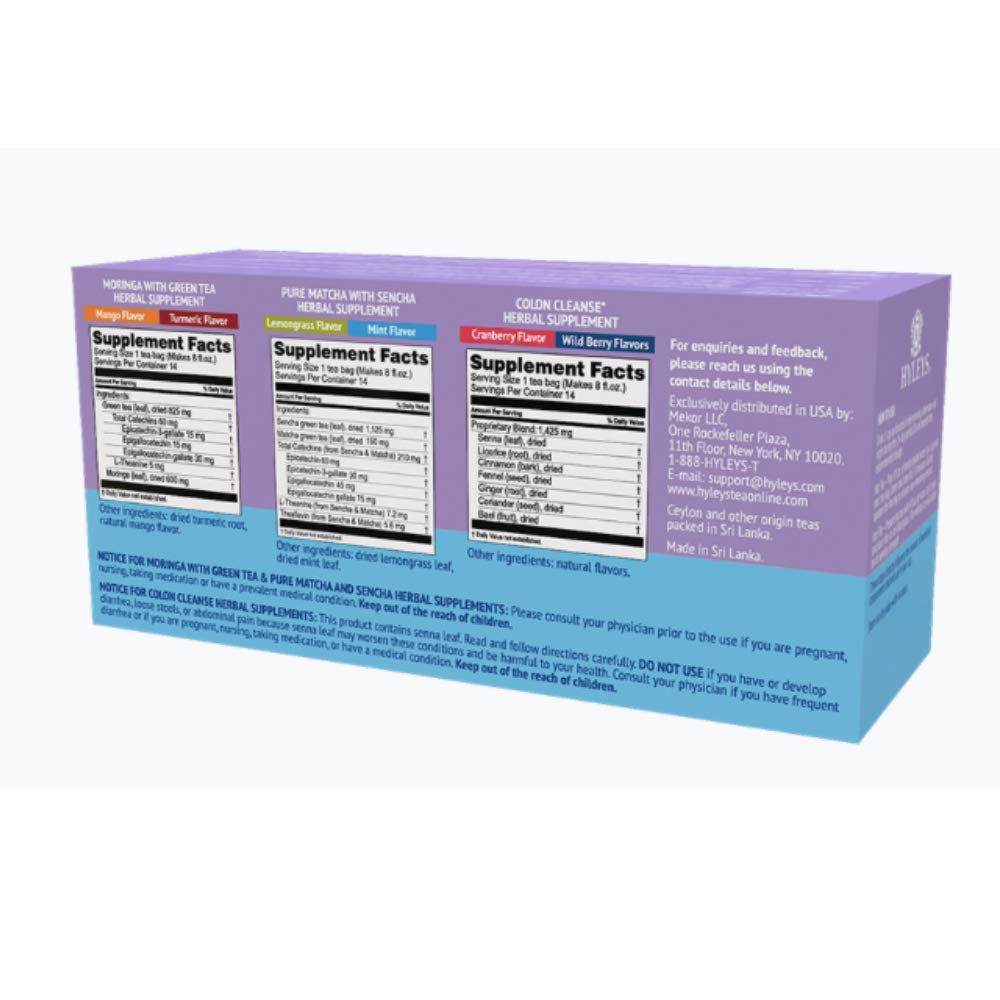12 Pack of Hyleys Wellness 14 Days Cleanse Kit - 42 Tea Bags (100% Natural, Sugar Free HYLEYS buy supplements canada