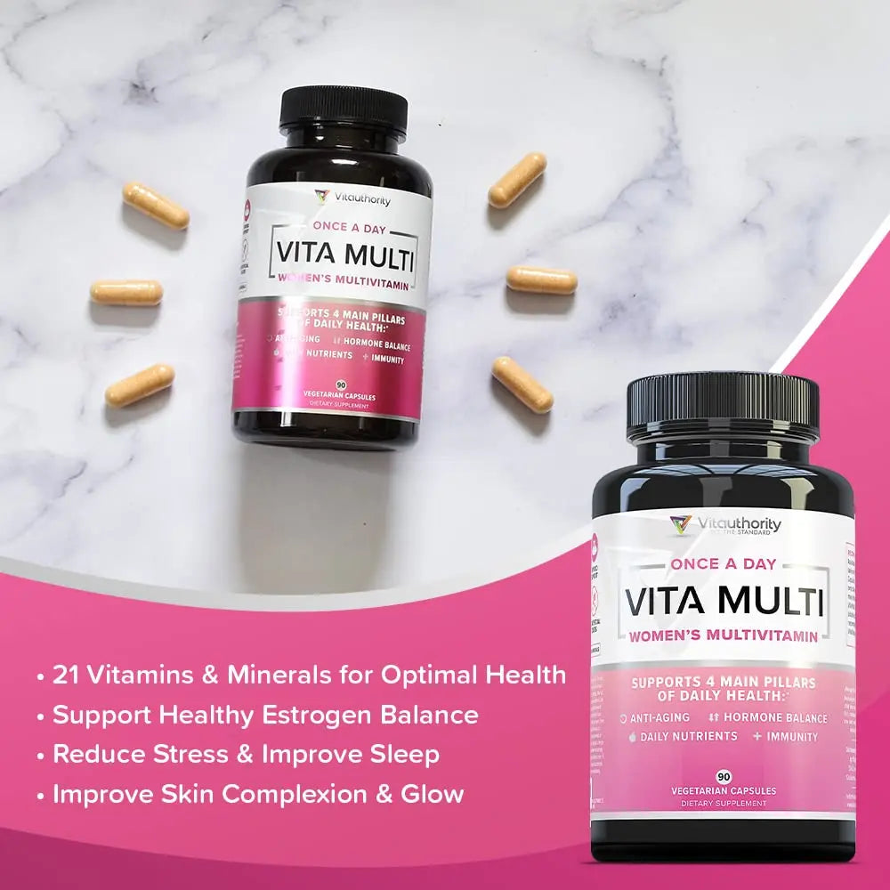 Vitauthority Multivitamin for Women Women’s Daily Multi-Vitamin Supplement with DIM, Iodine, Ashwagandha Supports Youthful Complexion Vitauthority buy supplements canada