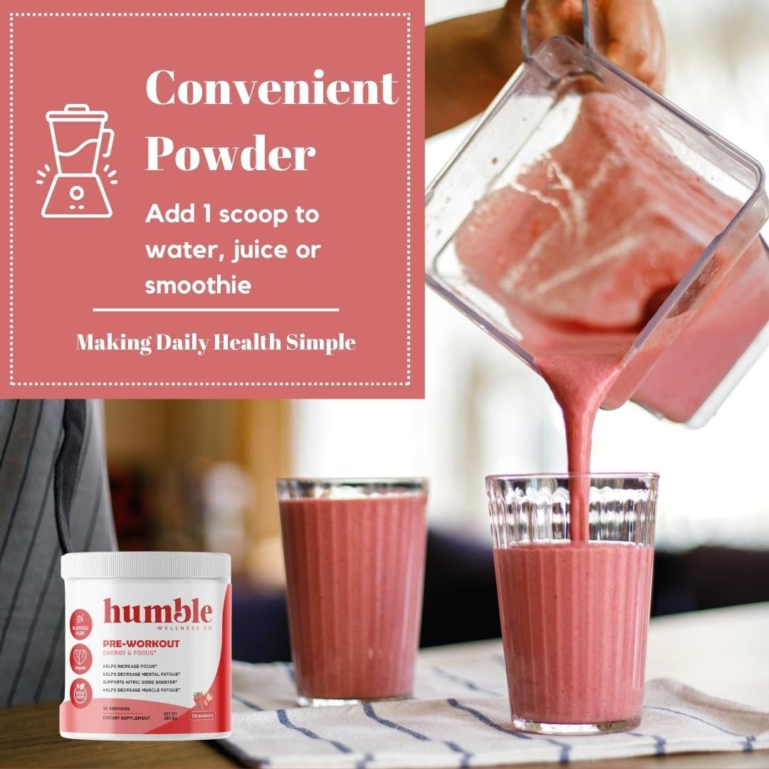 Humble Wellness Pre-Workout: Increase Focus, Decrease Mental Fatigue, Supports Nitric Humble Wellness buy supplements canada