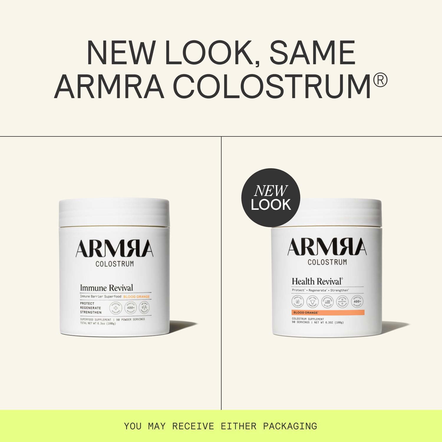 ARMRA Colostrum Powder | Blood Orange | Gut Health & Bloating | Skin & Hair | Immunity | Keto, Gluten & Fat-Free | 90 Servings ARMRA buy supplements canada