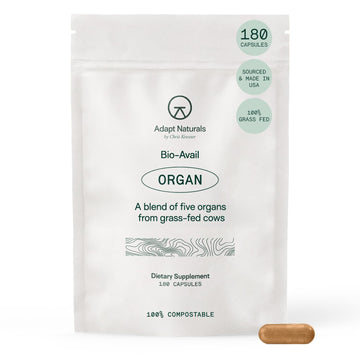 Adapt Naturals Organ Supplement, Bioavailable Grass Fed Beef Liver Capsules, Blend of Liver, Heart, Kidney, Pancreas & Spleen, Support Liver Cleanse Detox & Repair | Source of CoQ10-30 Days Supply ADAPT NATURALS BY CHRIS KRESSER buy supplements canada