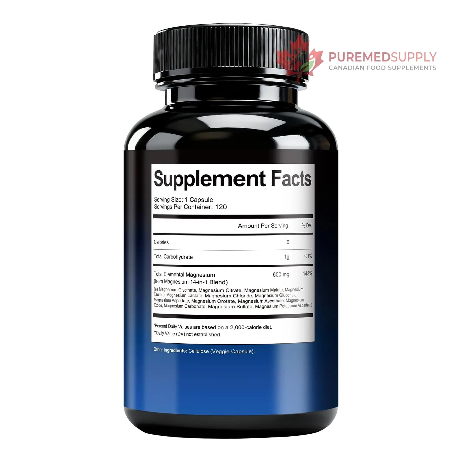 14-in-1 Magnesium Complex Supplement, 1200mg Elemental Magnesium Glycinate, Citrate, Malate, Taurate - Magnesium Complex for Women Nerves, Bone & Heart Health | Non-GMO GrthNutr buy supplements canada