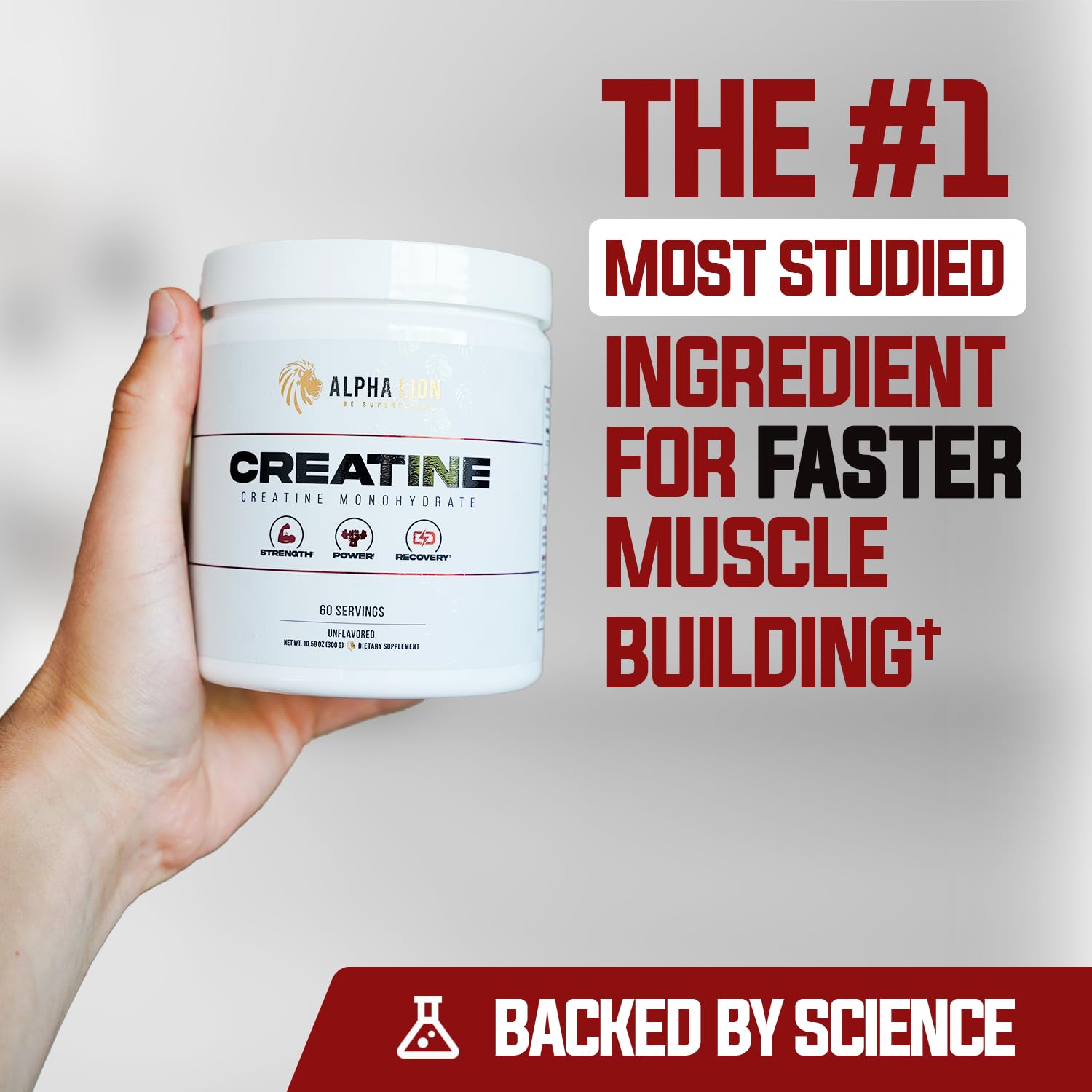 ALPHA LION Creatine Monohydrate Powder, 5000mg Per Serving (5g), Supports Muscle Strength, Power, Athletic Performance, Pure Creatina Monohydrata ALPHA LION buy supplements canada