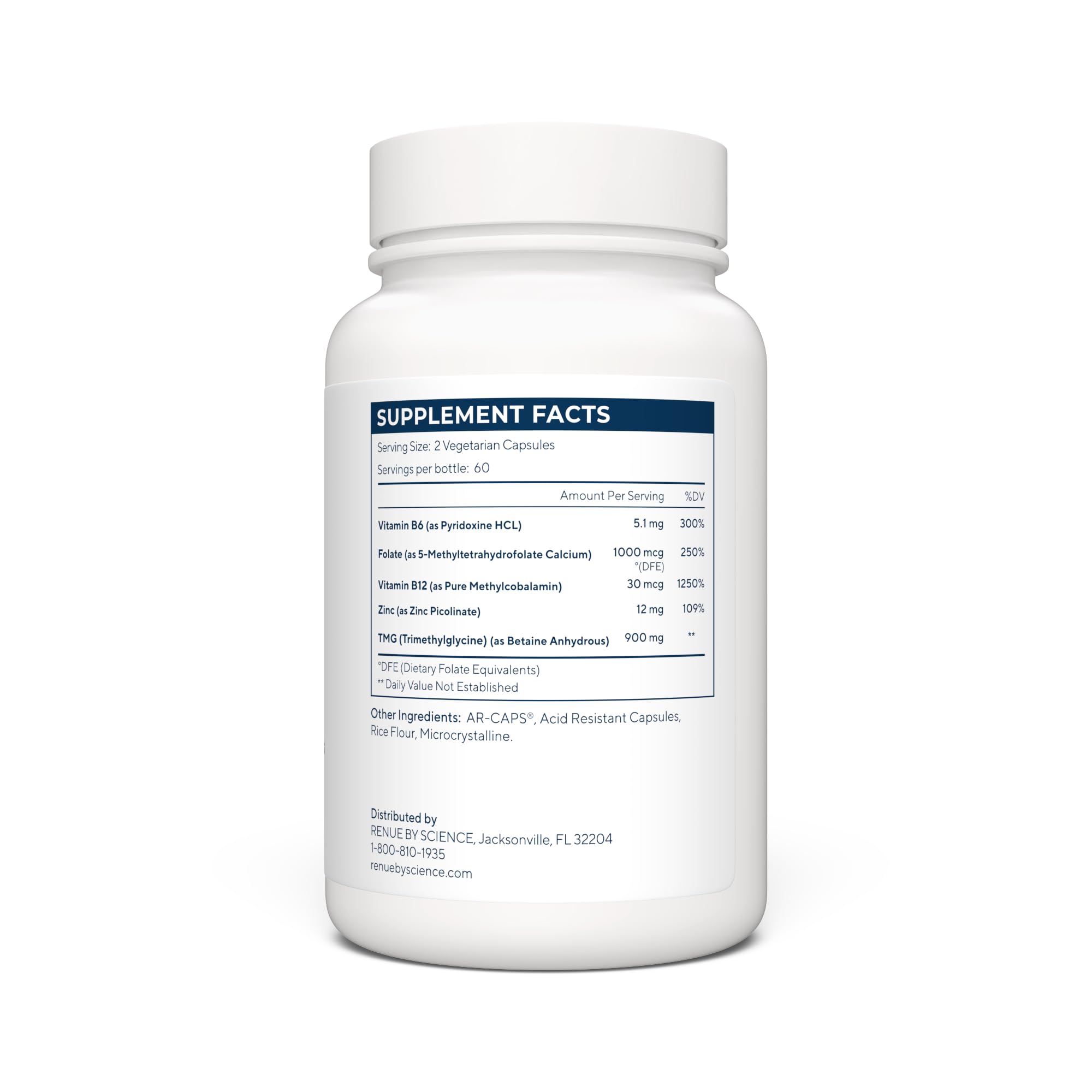 Renue By Science TMG | High Strength TMG Supplements | 120 Trimethylglycine Capsules - 900mg TMG per Serving with Vitamin B12 Vitamin B6 Folate & Zinc | Made in The USA & Third-Party Tested Renue By Science buy supplements canada