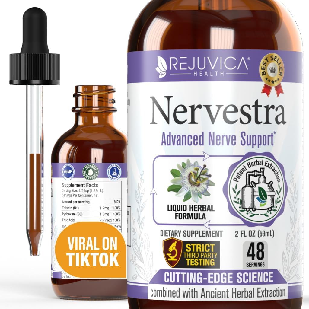 Nervestra - Nerve Health, with Alpha Lipoic Acid, to Bolster Nerve Health and Support Healthy Nerve Function - Alpha Lipoic Acid, Vitamin B6, White Willow Bark Turmeric Passionflower & More! Rejuvica Health buy supplements canada