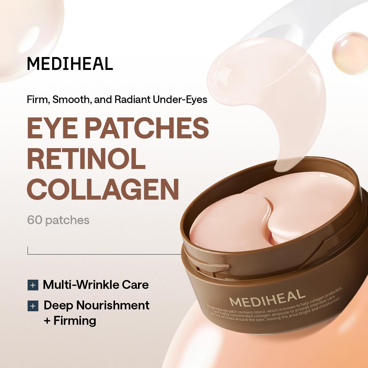 Mediheal Retinol Collagen Under Eye Patches - Korean Hydrogel Eye Pads (60 patches) with 95% Retinol & Collagen Mediheal buy supplements canada