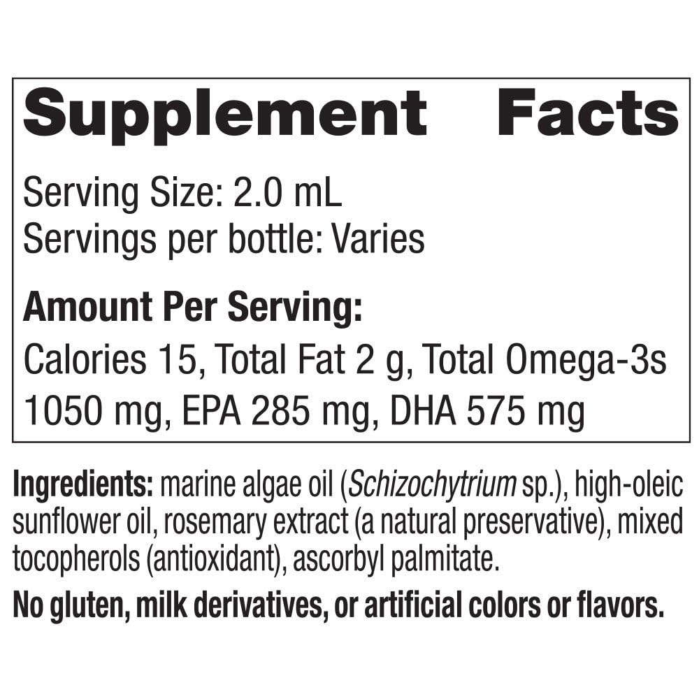 Nordic Naturals Baby’s DHA Vegetarian, Unflavored - 1050 mg Plant-Based Omega-3-1 oz - Supports Brain & Vision Development in Babies - Non-GMO, Vegan - 15 Servings Nordic Naturals buy supplements canada