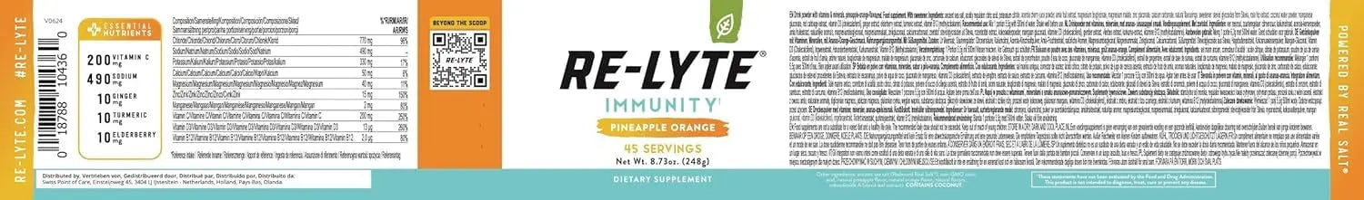 REDMOND Re-Lyte Immunity, Multivitamin Supplement Mix (Pinapple Orange) REDMOND buy supplements canada