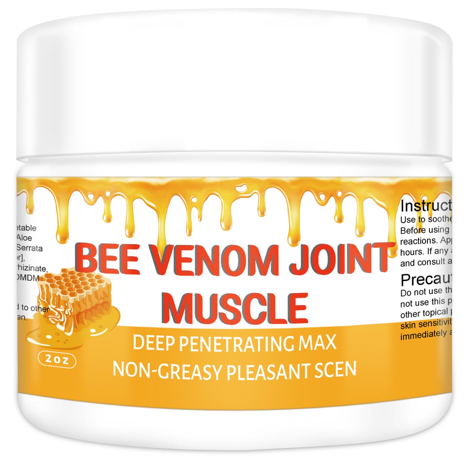MRBOOHINET Organic Bee Venom Therapy Serum, Professional Joint & Muscle & Bone Release Cream - 24 Hour Soothing Effective Release for Back, Neck, Hand, Foot, Knee, Muscle, Shoulder, Hip, Nerve MRBOOHINET buy supplements canada