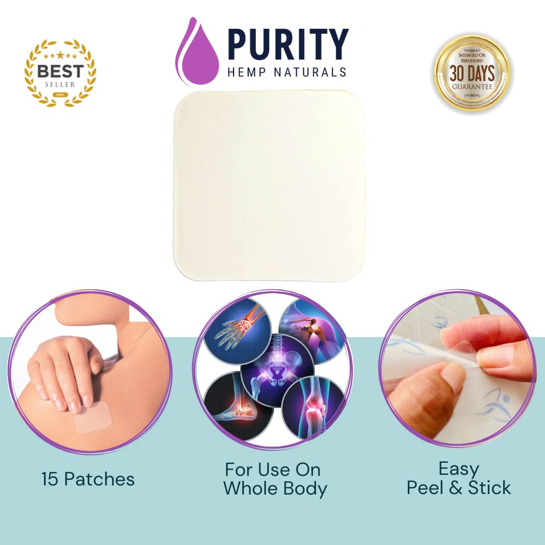 Body Discomfort Patch 120 mg - 15 ct (8 mg ea.) Lasts 24 Hours. Sweat & Water Resistant. Convenient & Discreet. For Use On Any Part Of The Body. Plant-Based Extended-Release Patch Purity Hemp Naturals buy supplements canada