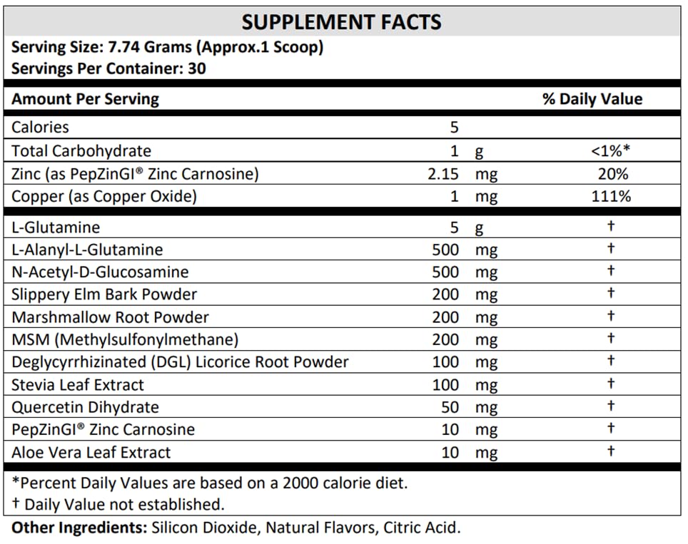 TERRA ORIGIN Healthy Gut Powder (Honey Lemon) | 30-Servings with L-Glutamine TERRA ORIGIN buy supplements canada