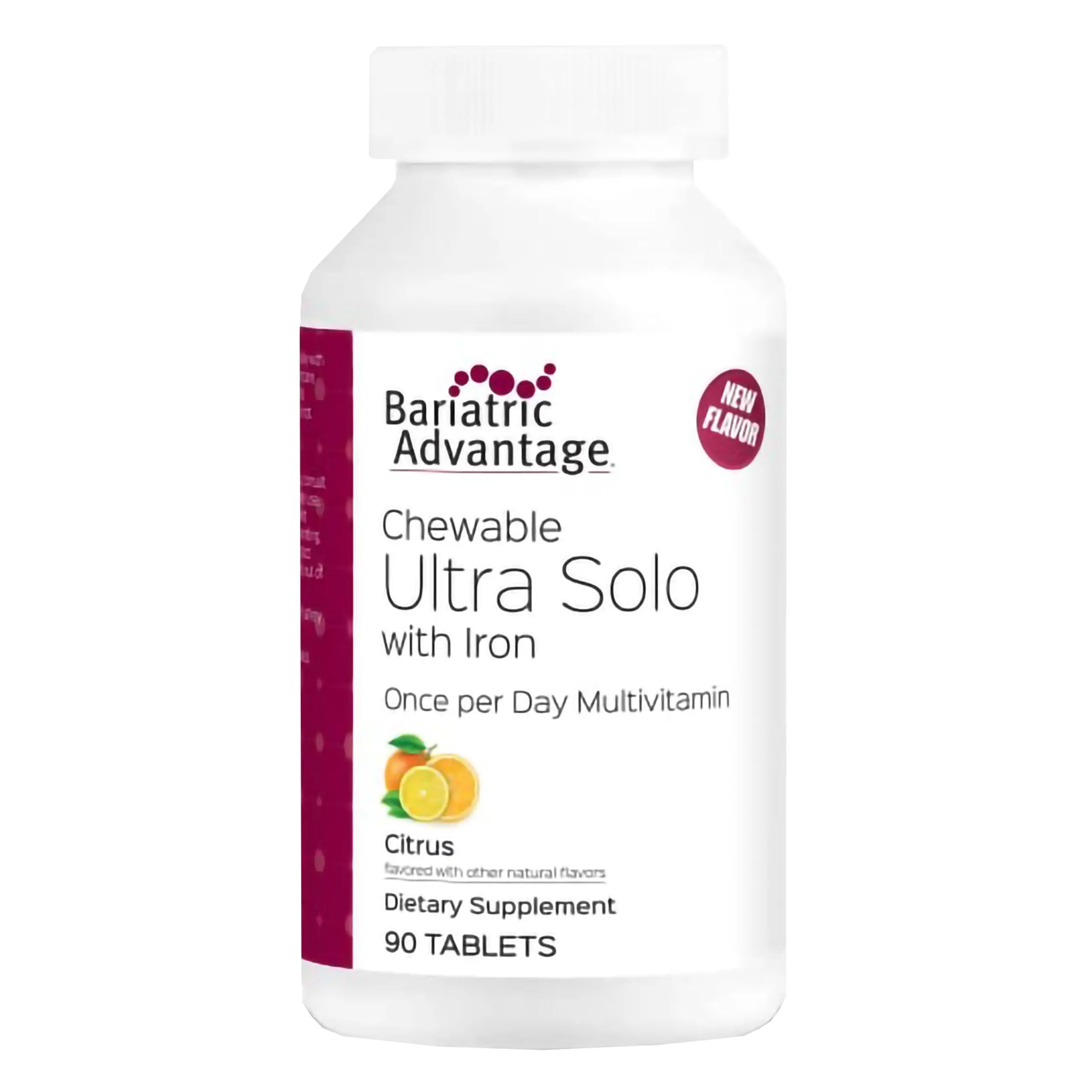 Bariatric Advantage Chewable Ultra Solo with Iron - Once-Per-Day Daily Multivitamin - for Bariatric Surgery Patients - Thiamin, Vitamin A & More Bariatric Advantage buy supplements canada