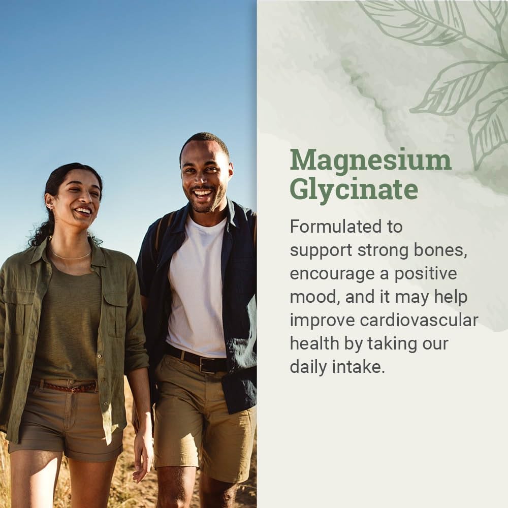 Pure Magnesium Glycinate 500mg - Chelated Magnesium Supplement, High Absorption Capsules for Sleep, Glicinato De Magnesio with Organic MCT Powder (120 Capsules) Earth Harmony Naturals buy supplements canada