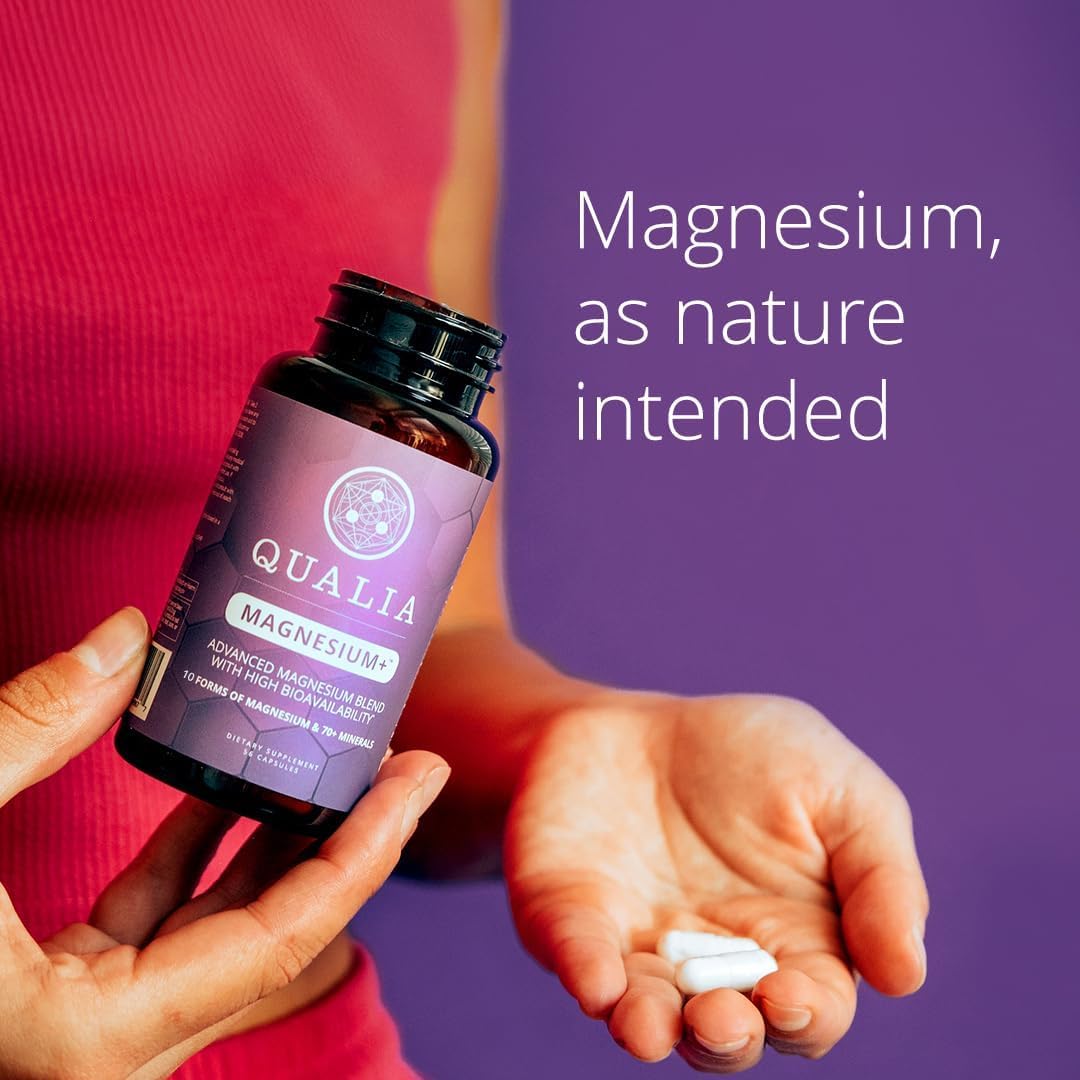 Qualia Magnesium+ | Doctor-Formulated. Premium Formula | High Bioavailability | 10 Forms of Magnesium & 70+ Minerals | Relaxed Mood, restful Sleep QUALIA LIFE SCIENCES buy supplements canada