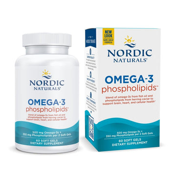 Nordic Naturals Omega-3 Phospholipids, Unflavored - 60 Soft Gels - 500 mg Omega-3 & 350 mg Phospholipids - Heart & Brain Health - Small, Easy-to-Swallow Soft Gels - Non-GMO - 30 Servings Nordic Naturals buy supplements canada