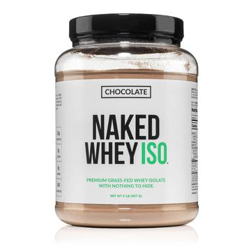 NAKED Chocolate Whey Isolate Protein - Only 6 Ingredients, 30g Grass-Fed Protein, Undenatured, No GMO, No Soy, Gluten-Free, No Preservatives - 24 Servings NAKED buy supplements canada