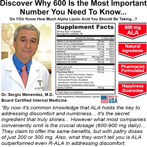 Sciatica Supplement with 600 mg Alpha Lipoic Acid - Sciatic Nerve Support Nuturna buy supplements canada