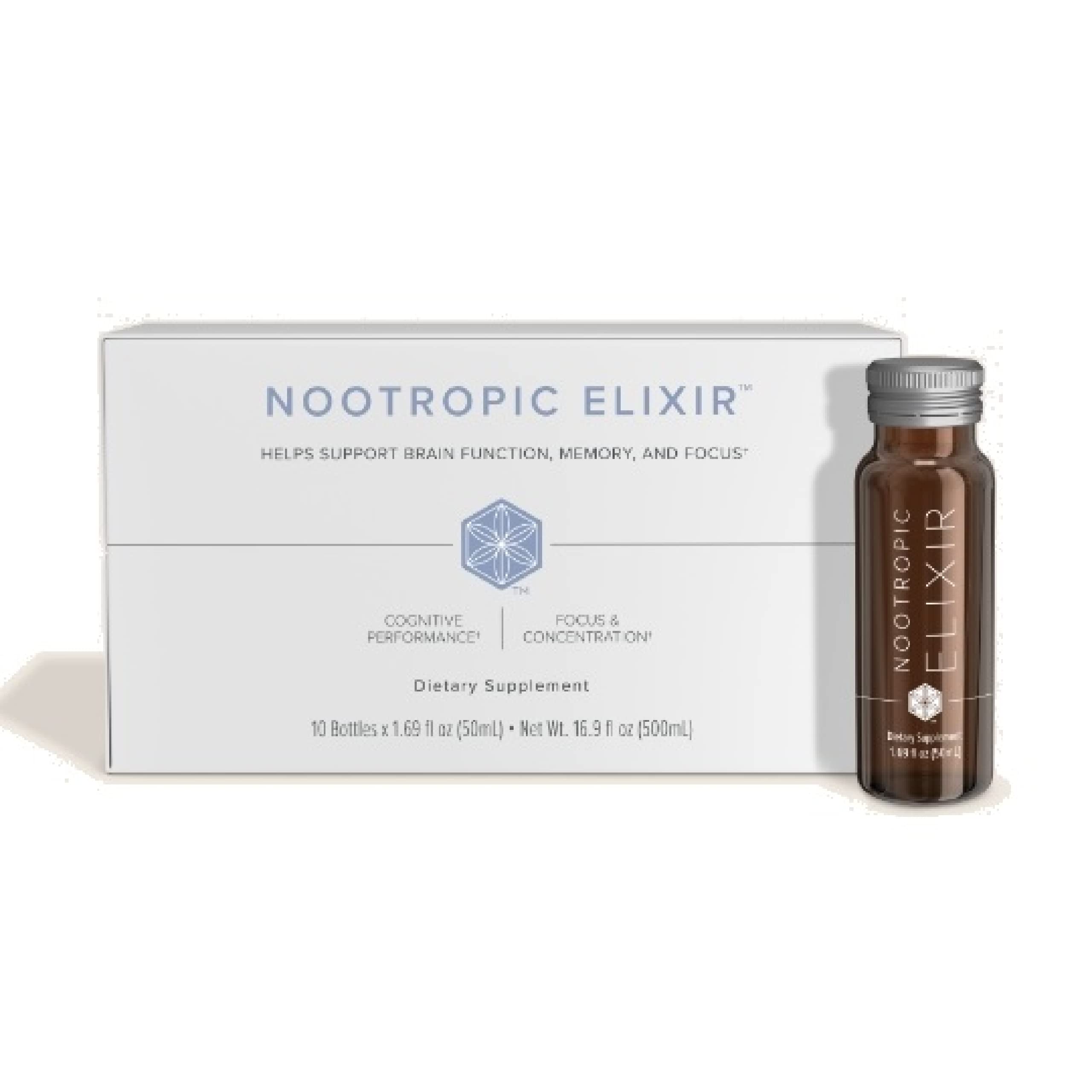 Isagenix Nootropic Elixir- Brain Health & Focus Supplement - Liquid Supplement with Green Tea Extract to Support a Healthy Mindset - 1.69 Oz Bottles (10 Count) Isagenix buy supplements canada
