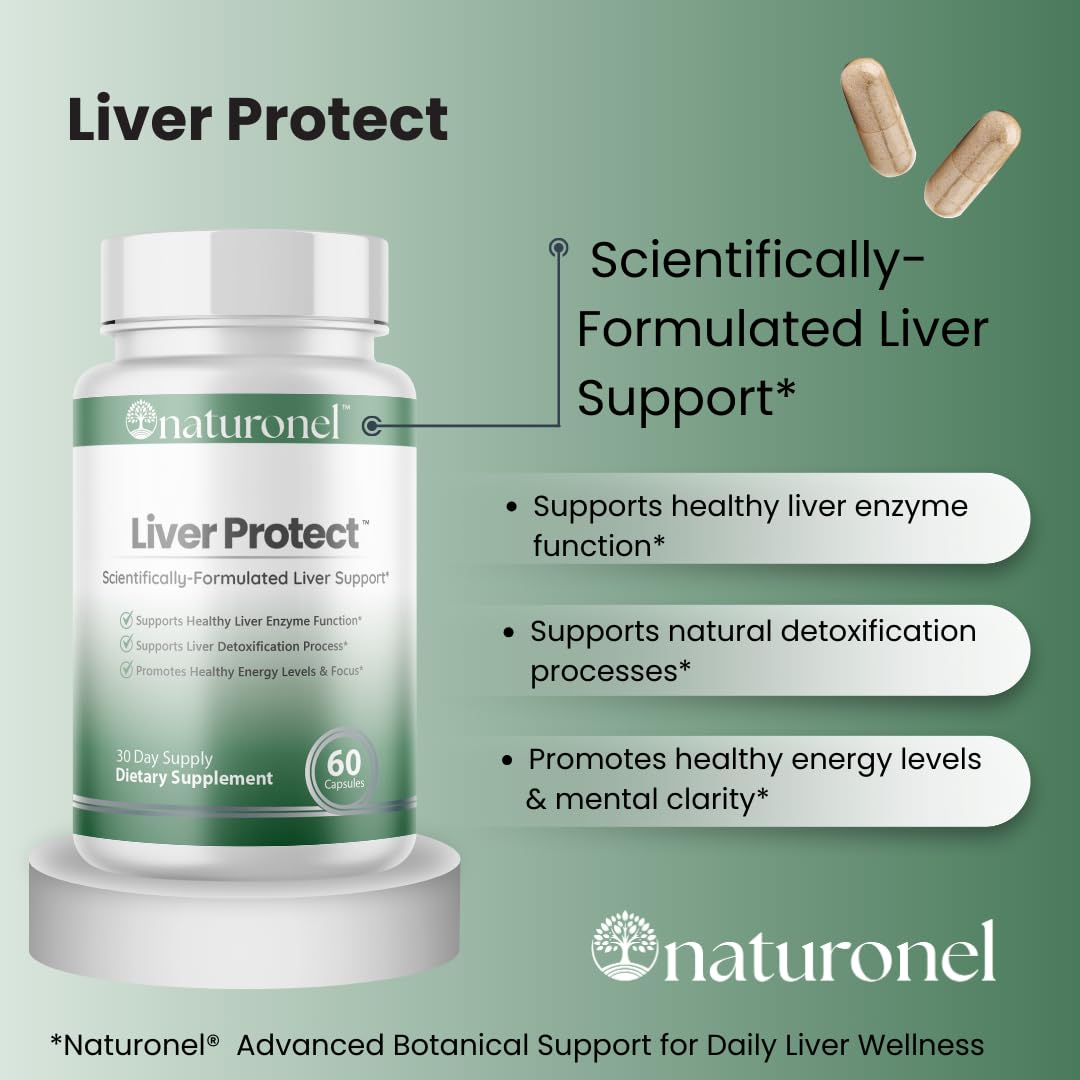 Naturonel Liver Protect – Liver Cleanse Detox & Repair | Liver Detox with Milk Thistle, Beetroot, Artichoke, Dandelion, Chicory, Yarrow, Jujube & Herbal Detox Blend | Made in USA, GMP Certified (1) Naturonel buy supplements canada