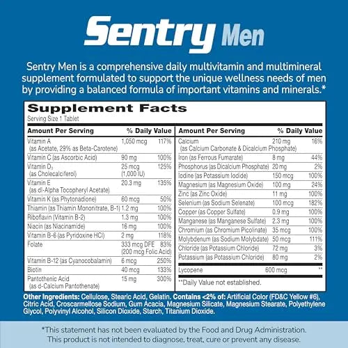 21st Century Sentry Men Multivitamin, 120 Count 21st Century buy supplements canada