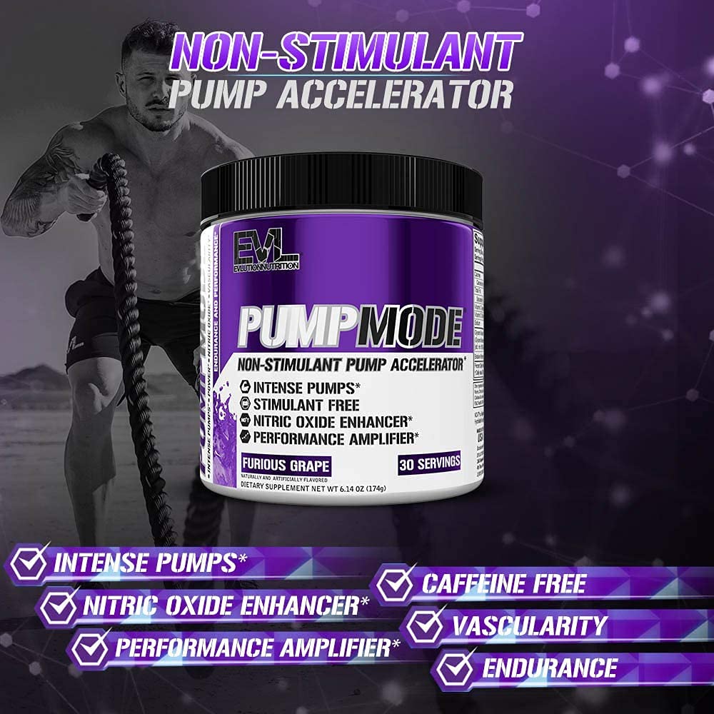 EVL PumpMode Nitric Oxide Supplement - Nitric Oxide Booster Pump Pre Workout Powder Evlution buy supplements canada