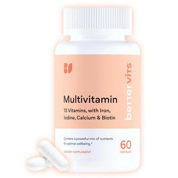 Bettervits Multivitamin for Women & Men | Womens Daily Multivitamin with 13 Essential Vitamins Iron, Iodine, Calcium and Biotin B BETTERVITS buy supplements canada