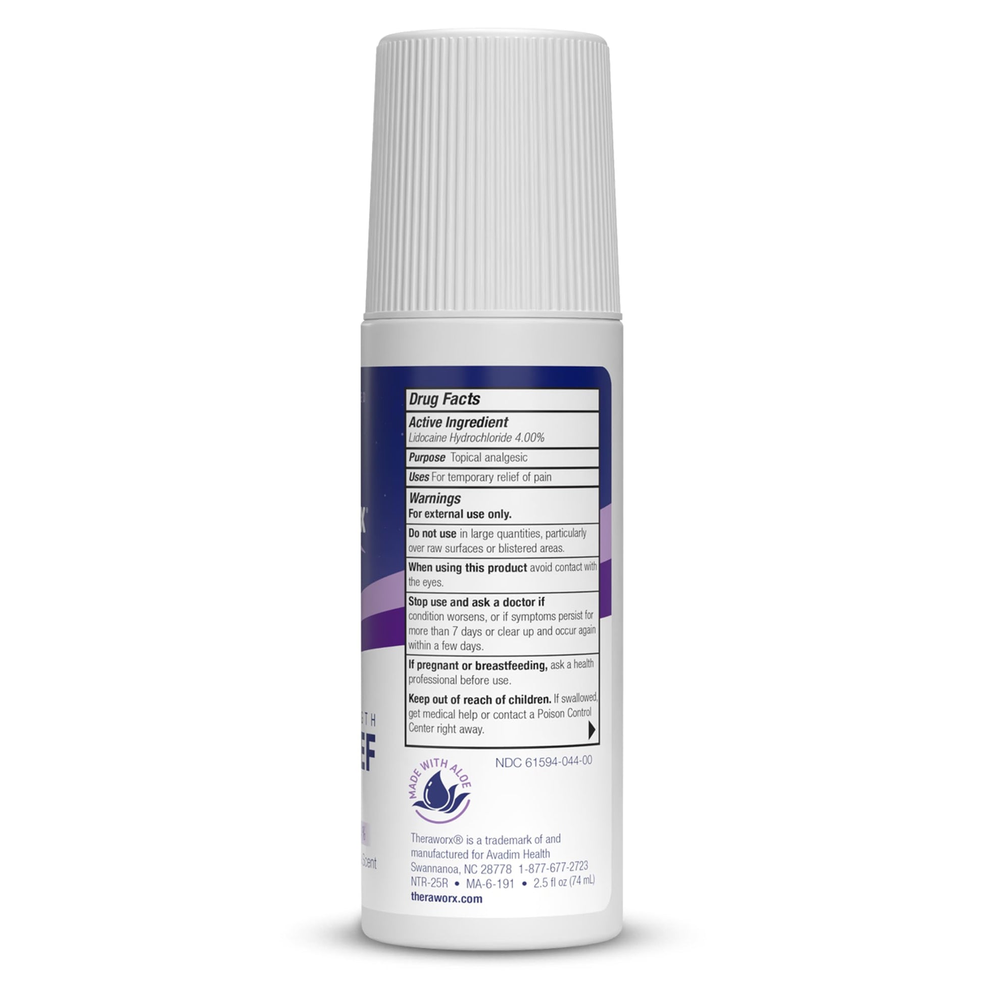 Theraworx Nighttime Maximum Strength Pain Relief Roll-on with Lidocaine – 2.5 oz - 2 Count Theraworx buy supplements canada