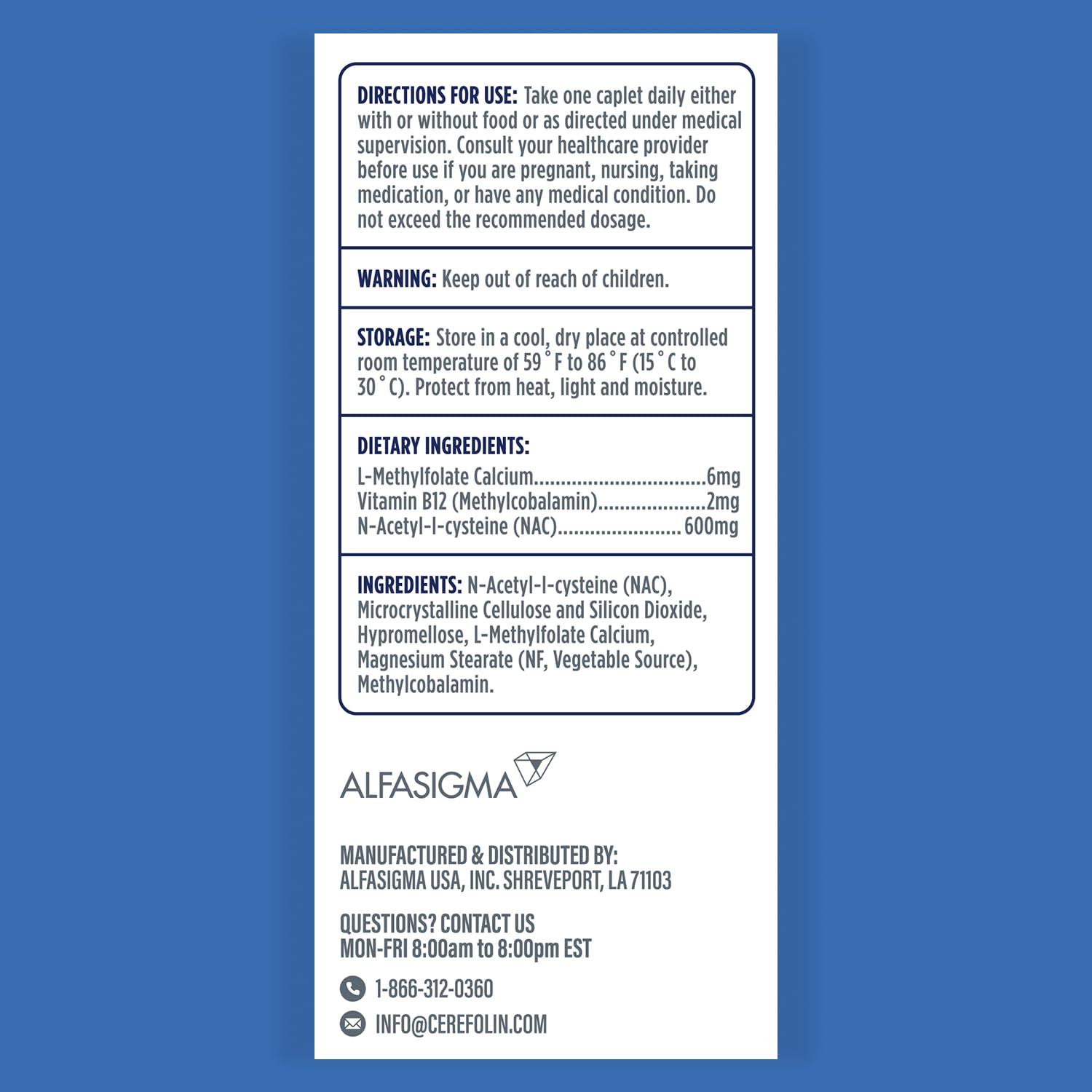 Cerefolin Brain Wellness, Targeted Nutrition for Cognitive Support, Improves Memory, Focus & Concentration, L-Methylfolate, NAC, B12, Neurologist Recommended (60 Count) Cerefolin buy supplements canada