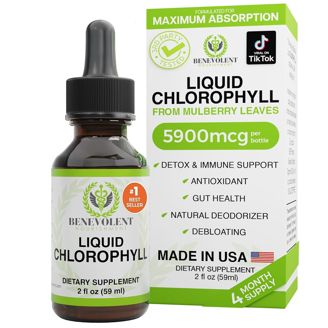 Benevolent Nourishment Chlorophyll Supplement, Detox & Immune Support, Internal Deodorizer, Liquid Drops Benevolent Nourishment buy supplements canada