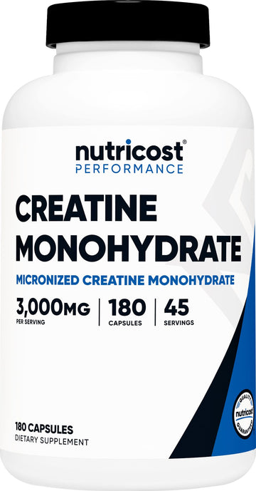 Nutricost Creatine Monohydrate 3,000mg, 180 Capsules (750mg Per Capsule) - Gluten Free, Non-GMO Nutricost buy supplements canada
