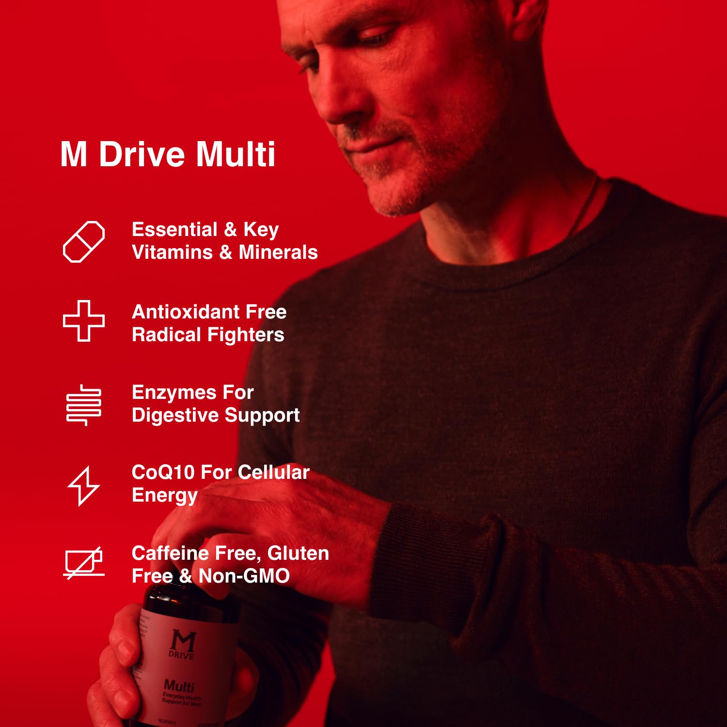 Mdrive Multivitamin for Men, Daily Multivitamin - Immune Health Support from Zinc, Selenium, Manganese & Vitamin D, Enzymes for Digestive Support, CoQ10 for Energy and Vitamin K2, 90 Capsules Mdrive buy supplements canada