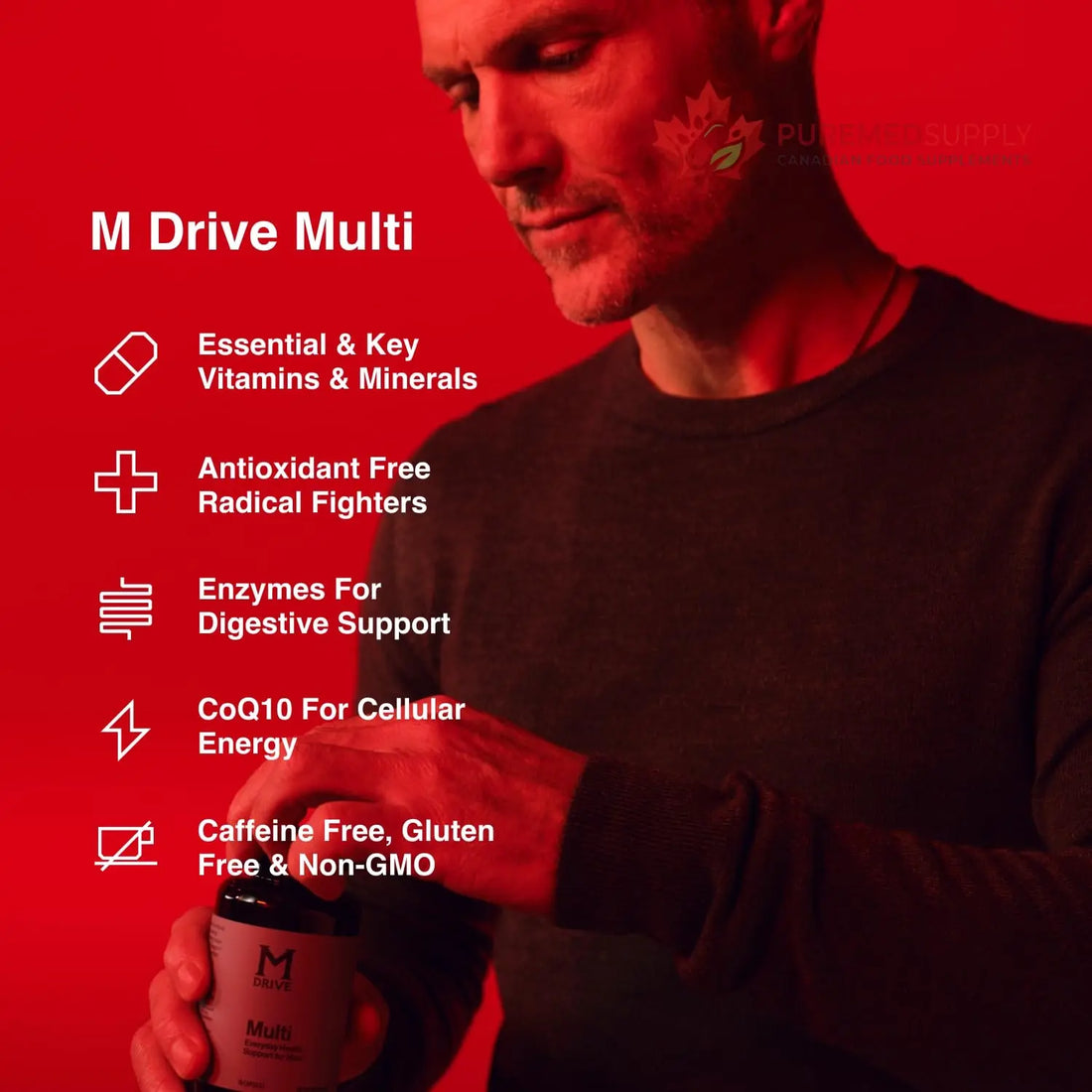 Mdrive Elite Multi - Natural Energy, Strength, Stress Relief, Lean Muscle, Immune Health Support from Zinc, Selenium, Manganese & Vitamin D, Enzymes for Digestive Support Mdrive buy supplements canada