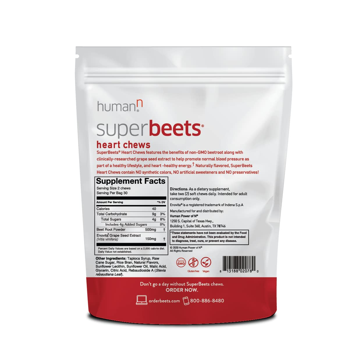 humanN SuperBeets Heart Chews & SuperBeets Black Cherry Powder humanN buy supplements canada