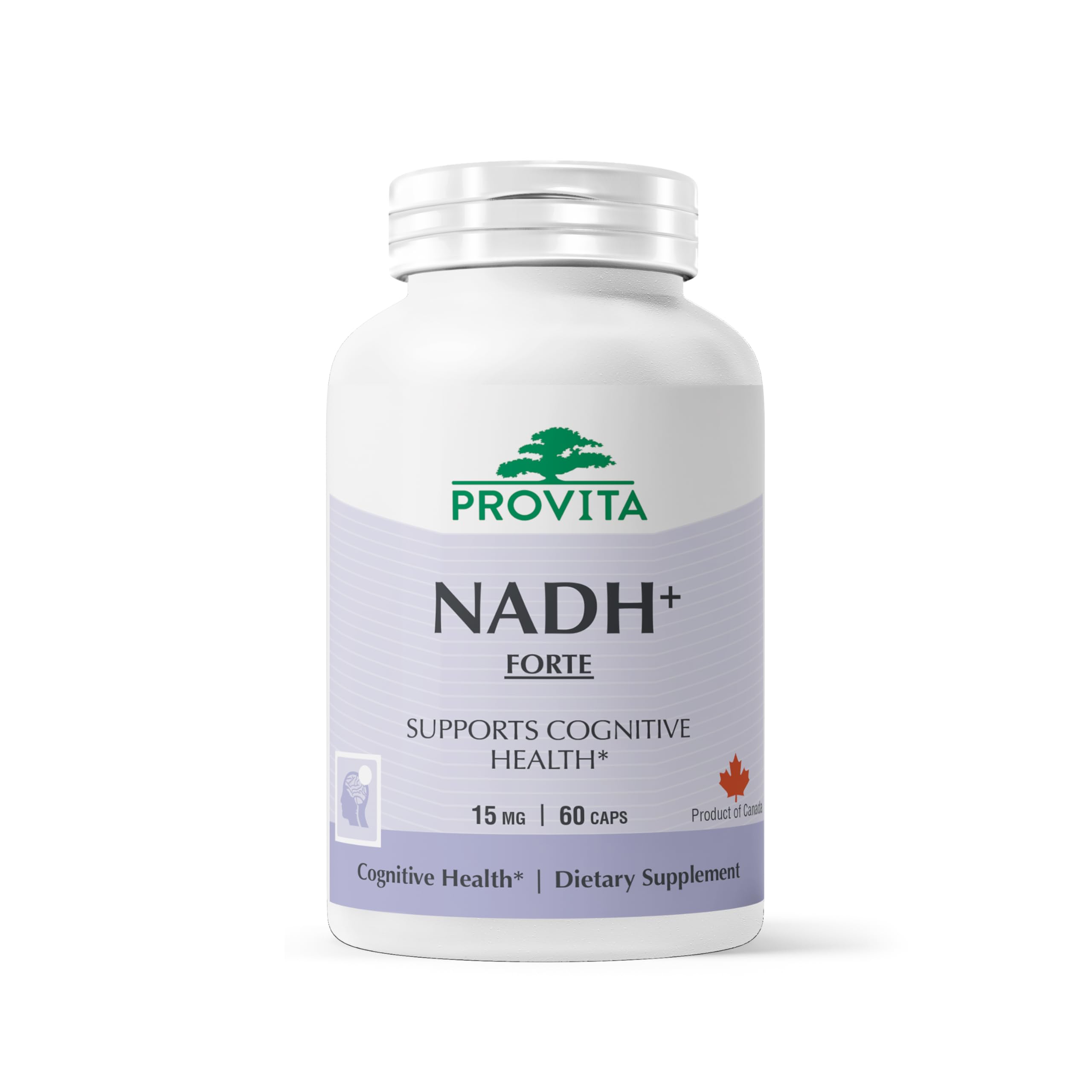PROVITA NADH+ Forte | Cognitive Support Supplement with NADH, Coenzyme Q10 & Chlorophyll | Energy Support, Focus, Mental Clarity & Brain Health | Vegan Capsules | High Absorption Cellular Formula PROVITA buy supplements canada