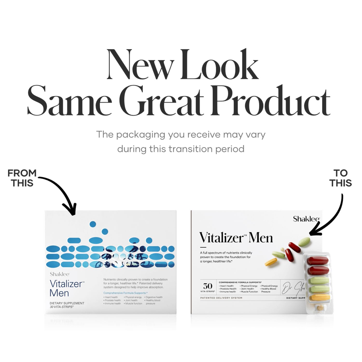 Shaklee - Vitalizer™ Men - Advanced Nutrition Vita-Strips® with Vitamins, Minerals, Omega-3s, Probiotics & More for Heart, Joint, Immune, Bone, Digestive Health & Physical Energy - 30 Vita-Strips® Shaklee buy supplements canada