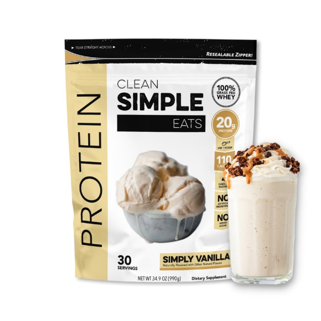 Clean Simple Eats Simply Vanilla Whey Protein Powder, Natural Sweetened and Cold-Proce Clean Simple Eats buy supplements canada